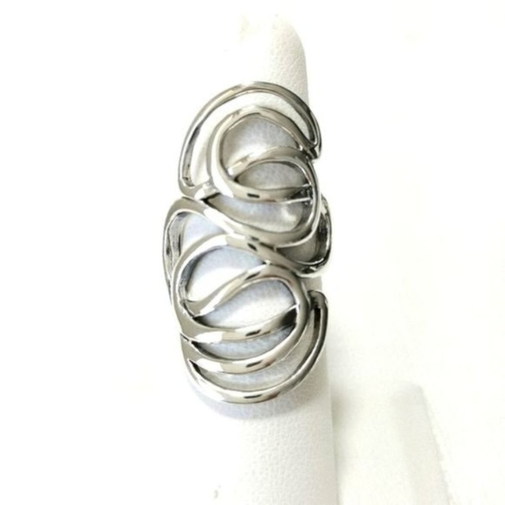 NWT Abstract sterling silver ring size 6